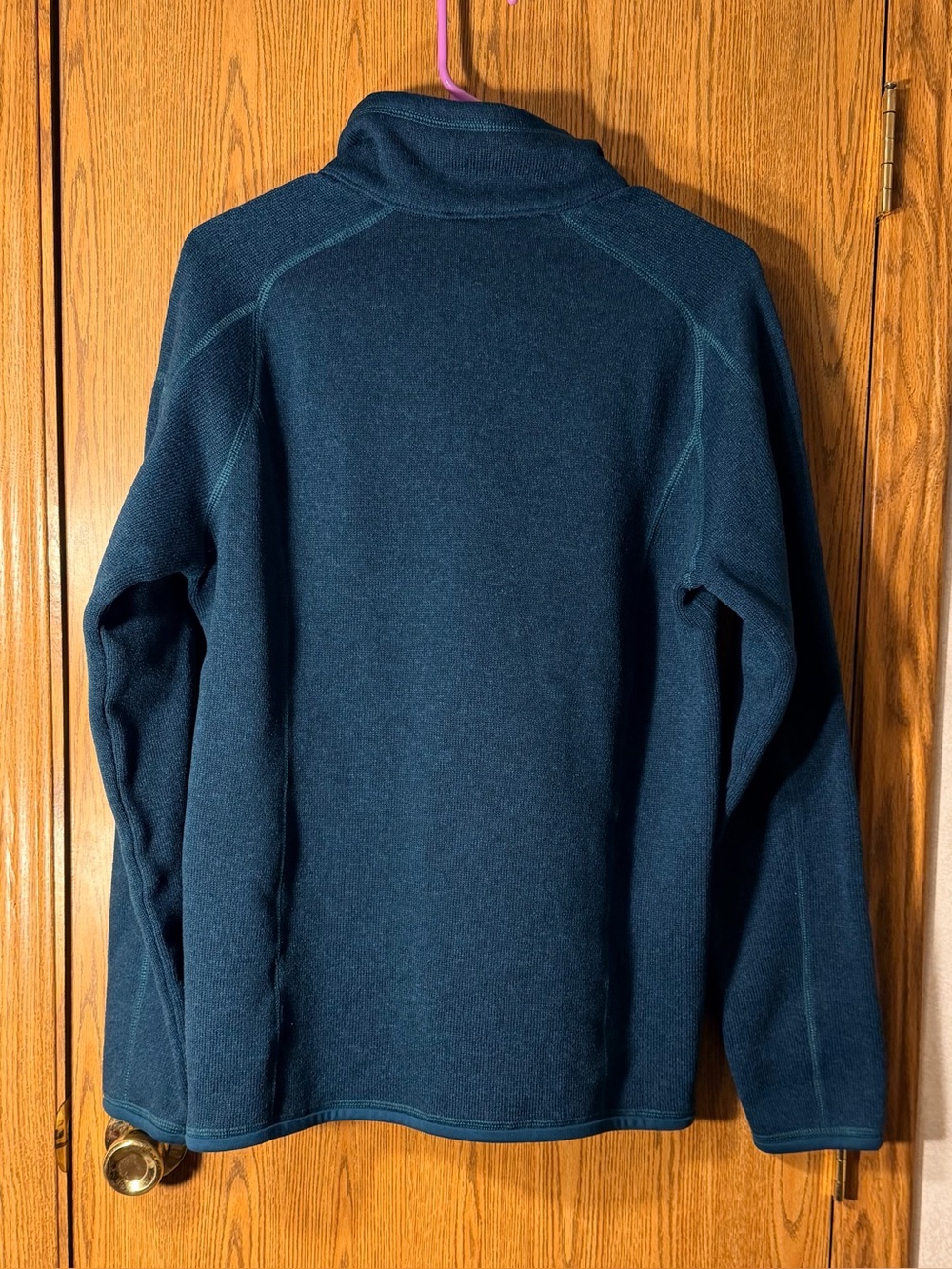 Patagonia Men's Deep Teal Half-Zip Fleece Pullover - Picture 6 of 6